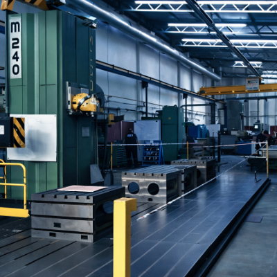 Bild: Das Bild zeigt eine unserer Anlagen für Großteilbearbeitung.